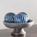 Birch Lane™ Waynesfield Lies 3 Piece Ball Sculpture Set Porcelain/Ceramic in Blue/Gray/White | 3.8 H x 4 W x 4 D in | Wayfair
