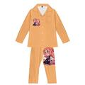 GAMESBD Unisex Anime Demon Slayer Pajamas Set Mens/Womens Comfortable Soft 3D Casual Pajamas Orange S