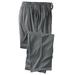 Men's Big & Tall Solid Microfleece Pajama Pants by KingSize in Steel (Size XL)