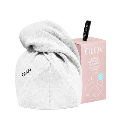 GLOV Ultra–Absorbent Haarturban Für Hitzefreies Haartrocknen Haarschmuck WHITE - Silber
