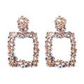 Zara Jewelry | Crystal Gold Tone Drop Down Fashion Earring | Color: Gold | Size: Os