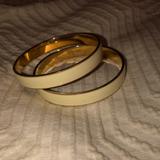 J. Crew Jewelry | J Crew White And Gold Bangles | Color: Gold/White | Size: Os