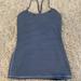 Lululemon Athletica Tops | Lululemon Power Y Tank | Color: Black/Blue | Size: 4