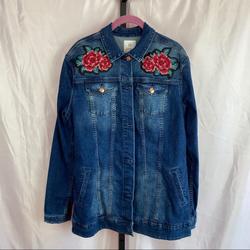 Lularoe Jackets & Coats | Lularoe Jaxon Denim Jacket, Size Large Nwt | Color: Blue | Size: L