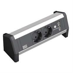 BACHMANN DESK 2x Schutzkontakt 1x USB Charger Image