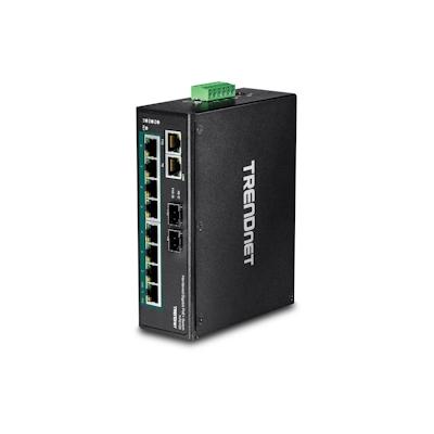 TRENDnet TI-PG102 10Port DIN-Rail Switch Industrial Gigabit PoE+