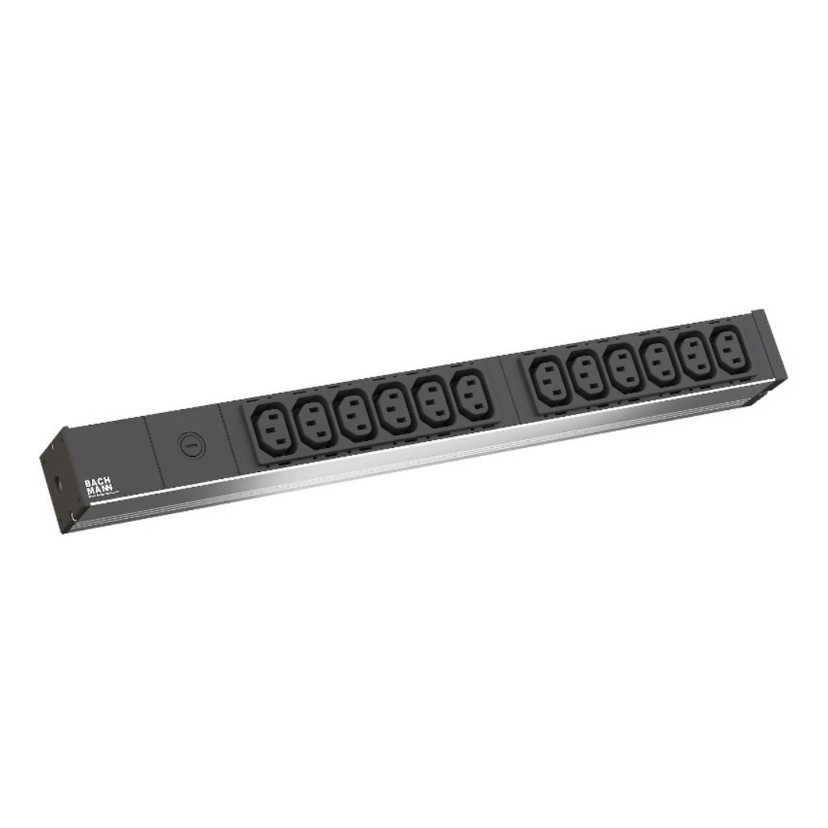 Bachmann 19"-Steckdosenleiste ALU 1HE, 12-fach C13, grau, 2,0m C14 Stecker Image