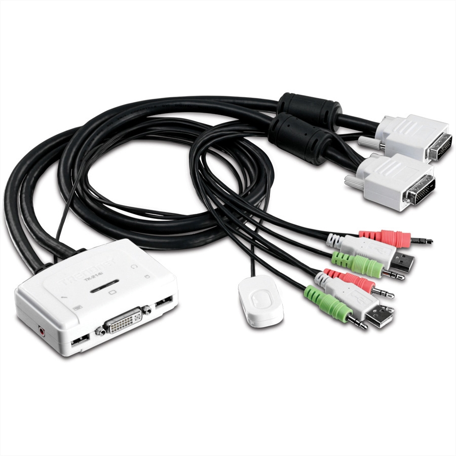 TRENDnet TK-214i KVM Switch 2-port DVI mit Audio Image