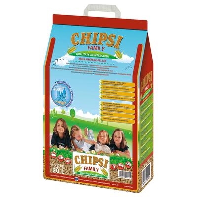 20L Litière de maïs Chipsi Family - Litière pour rongeur et oiseau