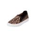 Wide Width Women's The Alena Slip On Sneaker by Comfortview in Animal (Size 8 W)