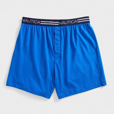 Nautica Men's Loose Knit Boxer Bright Cobalt, M