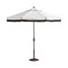 9 ft. Round Contrast Border Umbrella - Cobalt, Bronze - Frontgate