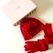 Kate Spade Accessories | 100 Authentic Red Bow Kate Spade Hate& Gloves | Color: Red | Size: Os