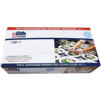 Ulith Einmalhandschuhe Vinyl puderfrei Größe M transparent Image