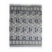 Black/Blue 72 x 0.25 in Area Rug - Bokara Rug Co, Inc. Moroccan Shag Geometric Area Rug in Light Gray/Blue/Black | 72 W x 0.25 D in | Wayfair