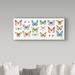 August Grove® 'Bright Butterflies & Bugs' Acrylic Painting Print on Wrapped Canvas Metal in Green/Pink | 14 H x 32 W x 2 D in | Wayfair