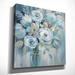 Lark Manor™ 'Flourish' Oil Painting on Wrapped Canvas in Blue/Green/White | 16 H x 16 W x 1.5 D in | Wayfair ACOT8248 40275704