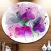 Design Art 'Purple Flower Illustration Sketch' Oil Painting Print on Metal in Indigo | 23 H x 23 W x 1 D in | Wayfair MT15060-C23