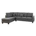 Black Sectional - Alcott Hill® Joseph 115" Wide Sofa & Chaise Polyester | 38 H x 115 W x 85 D in | Wayfair ALTH3636 42862083