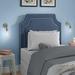 Alcott Hill® Cloverdale Upholstered Panel Headboard Cotton/Polyester/Linen in Blue | 54.3 H x 41.5 W x 3.5 D in | Wayfair