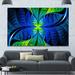 Design Art 'Blue Green Fractal Stained Glass' Graphic Art on Canvas in Blue/Green | 8 H x 12 W x 1 D in | Wayfair PT15886-12-8