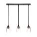 Astoria Grand 3-Light Linear Pendalier Glass | 7.25 H x 24 W x 4.5 D in | Wayfair FFF54890004D4B7DA8E8EDCE237D5DC9