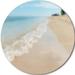 Design Art 'Tropical Island Beach Waves' Photographic Print on Metal in Blue/White | 23 H x 23 W x 1 D in | Wayfair MT11465-C23