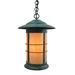 Arroyo Craftsman Newport 1-Light Outdoor Hanging Lantern Glass/Metal in Gray/Black | 13 H x 9.25 W x 9.25 D in | Wayfair NH-9LCS-S