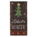 Attraction Design Home Merry Christmas Welcome Winter Wall Decor Wood in Brown | 16 H x 8 W x 1.5 D in | Wayfair HM1355