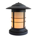 Arroyo Craftsman Newport Outdoor 1-Light Pier Mount Light in Gray/Black | 16.75 H x 13.75 W x 13.75 D in | Wayfair NC-14M-P