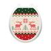 Toilet Tattoos Winter Moose Sweater Toilet Seat Sticker, Lid Decal in Green/Red | 12 W x 0.1 D in | Wayfair TT-X640-R