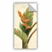 Bay Isle Home™ Heliconia Blossom on White Removable Wall Decal Vinyl in Brown/Green/Orange | 24 H x 12 W in | Wayfair BAYI6898 37104013