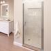 Basco Infinity 33" W x 72" H Semi-Frameless Shower Door in Gray | 72 H in | Wayfair INFN00A3372CLSV