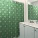 ArtVerse Noira Gothard Classic Moon Phases Single Shower Curtain Polyester in Green | 74 H x 71 W in | Wayfair GOT006-SCDHOS