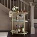 Madison Park Signature Lauren Metal Bar Cart Glass | 36 H x 32.25 W x 16 D in | Wayfair MPS135-0049