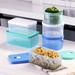 Casa Origin Meal Prep Rectangle 2 Container Food Storage Set Plastic in Indigo | 3.4 H x 8.3 W x 5.5 D in | Wayfair fcrt-2pr