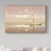 Breakwater Bay 'Soft Sunrise on The Beach 10' Acrylic Painting Print on Wrapped Canvas in Blue/Brown | 12 H x 19 W x 2 D in | Wayfair