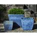 Dakota Fields Beckville 3-Piece Glazed Terracotta Pot Planter Set Clay & Terracotta in Blue | Wayfair BLMK2089 43897223