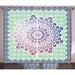 Bungalow Rose Indian Microcosm Authentic Mandala w/ Floral Petal Forms in Soft Pastel Tone Illustration Graphic Print | 84 H in | Wayfair