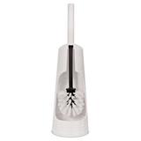 Superio Palm Luxe 15in. H Free Standing Toilet Brush & Holder Plastic in White | 15 H x 4.5 W x 4.5 D in | Wayfair 489