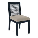 Braxton Culler Pine Isle Side Chair Upholstered/Wicker/Rattan/Fabric in Gray/Blue/White | 36 H x 18 W x 24 D in | Wayfair 1023-028/0851-73/NAVY