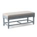 Birch Lane™ Alleghany Solid Wood Bench Linen/Polyester/Performance Fabric/Wood/Cotton in White | 20 H x 46 W x 19 D in | Wayfair