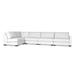 White Sectional - Brayden Studio® Secrest 159" Wide Revolution Performance Fabrics® Left Hand Facing Modular Sectional Revolution Performance Fabrics®/Other Performance Fabrics | Wayfair