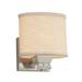 Brayden Studio® Kenyon 1-Light Armed Sconce, Linen in Gray/White/Brown | 7.5 H x 6.5 W x 6.5 D in | Wayfair 62FA30CAC7A64B0F8B26720713A73578