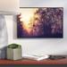 Brayden Studio® 'Misty Sunrise' - Floater Frame Photograph Print on Canvas in Black/Green/Orange | 12 H x 18 W x 1.5 D in | Wayfair