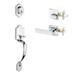 Creek Heritage Handleset w/ Deadbolt & Door Lever & Rosette 16.5 H x 2.875 W x 3.75 D in gray in Polished Stainless | Wayfair HZ2610xRL-PS