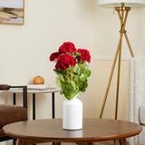 Lark Manor™ 18" Artificial Geranium Bush Polyester in Red | 18 H x 10 W x 10 D in | Wayfair CHRL1405 35267318