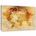 Williston Forge 'World Map Focus' Graphic Art Print On Wrapped Canvas in Brown | 8 H x 12 W x 2 D in | Wayfair CHRL2829 38303461