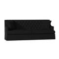 Duralee Carmel Recessed Arm Sofa Polyester in Black/Brown | 38 H x 72 W x 34.5 D in | Wayfair WPG10-610-72.DV15862-102