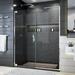 DreamLine Elegance Plus 58-58 3/4 in. W x 72 in. H Frameless Pivot Shower Door Tempered Glass in Gray | 72 H in | Wayfair SHDR-4458305-01